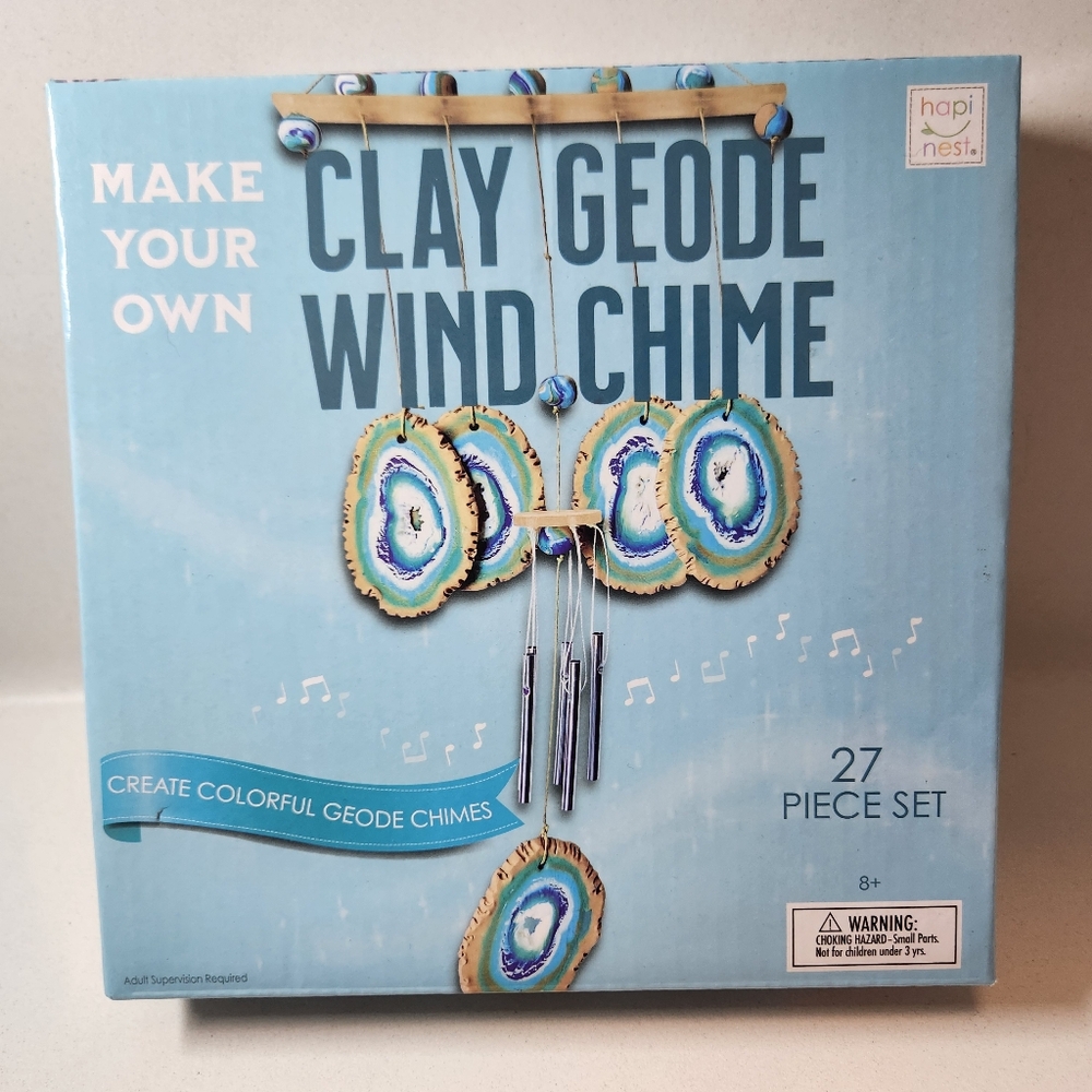 NEW Make Your Own Clay Geode Wind Chime DIY Craft Kit CHRISTMAS GIFT Stocking